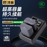 沣标（FB）DMW-BLK22松下S5微单相机锂电池S5二代DC-S5M2X GH5M2 GH6 GH7座充充电器备用电源配件通用BLF19E 【品质认证】电池*2+液晶快充（2600mAh）