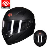 FASEED摩托车头盔男女冬季防雾全盔816机车跑车大码安全帽四季通用 哑黑 （配送防雾贴片） L 适合57-59头围