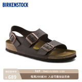 BIRKENSTOCK勃肯德国进口男女款时尚舒适百搭软木Milano系踝凉鞋 棕色-常规版34701 43