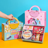 恩莎挚礼10岁儿童生日伴手礼十周岁幼儿园学生小朋友派对零食礼盒喜饼礼包 套餐A（中号） 小马乐园大礼包-粉