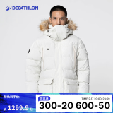 迪卡侬（DECATHLON）羽绒服男女同款秋冬中长款青年派克大衣极地徒步加厚帅气潮流外套 岩灰色 XL