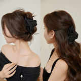 奇美拉（CHIMERA）高级感后脑勺盘发鲨鱼夹气质闪耀布艺发抓半扎马尾抓夹女生日礼物