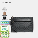 蔻驰（COACH）奢侈品男包标志手拿包黑色29508【品牌授权】送男友礼物