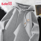 班尼路（Baleno）连帽卫衣男秋季重磅运动宽松学生帽衫百搭小狗印花青少年休闲外套