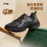 李宁红糖减震回弹休闲鞋男25新款潮流复古轻量柔软运动鞋AGCV127