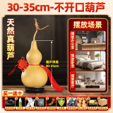 和堂悦舍天然葫芦摆件镇宅风水挂件大号带龙头文玩小葫芦家居客厅办公室 【买1送10】30-35cm不开口