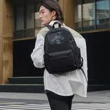 诺帝卡诺帝卡男女双肩包大容量商务通勤笔记本电脑包时尚潮流背包书包 黑色