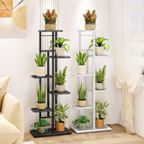 蜗家（WOJIA）花架花盆架子多层家用装饰置物层架铁艺客厅北欧简约挂架绿萝架 白色【高108cm】