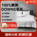 1号会员店（One's Member）100%澳洲进口纯羊毛被A类羊绒抗菌羊毛加厚保暖被芯 220*240cm