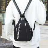 慕昂多用双肩包女2025新款牛津布休闲百搭户外旅游通勤小背包斜挎胸包 黑色小号【20*12*29】