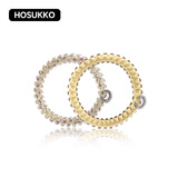 HOSUKKO电话线发圈头绳皮筋发饰发绳手环手绳缤纷系列 香槟花语M 2个