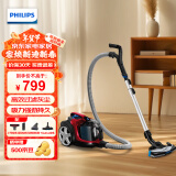 飞利浦（PHILIPS）卧式吸尘器家用有线大功率除尘器手持大吸力除螨吸猫毛吸尘机 八代飓风 性能拉满FC9735