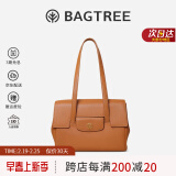 BAGTREE【明星推荐】包包树海豚包品牌托特包大容量女士通勤女生包38节 中号-焦糖色 能装A4资料 情人节生日礼物女【现货速发】