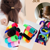 美丽公主丝绒蝴蝶结发圈法式复古发饰女扎儿童皮筋头绳皮筋橡皮筋头饰扎头 D089无缝接皮筋随机5根