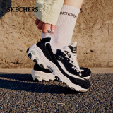 斯凯奇（Skechers）女鞋冬季保暖复古老爹鞋厚底增高防滑休闲运动鞋小白鞋熊猫鞋