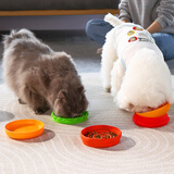 休普Super宠物汉堡碗组合一碗多用防打翻狗食盆猫盆狗碗猫饭碗天空蓝