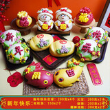 尊禾缘新年花式馒头面点花馍馍面食胶东花饽饽龙年春节2025蛇年年货礼盒 新年快乐