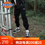 dickies 休闲裤 男女同款新复古回潮印花多口袋束口工装裤百搭8938 黑色 30