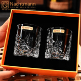 奈赫曼德国进口NACHTMANN水晶玻璃高档礼品盒威士忌洋酒杯啤酒果汁水杯 奈赫曼雕刻矮杯/两只装 品牌礼盒装