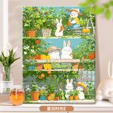 铂呐苓 数字油画diy客厅填充手绘画画填色手工油彩画装饰画儿童画礼物 【夏日时光-E款】40*50带内框
