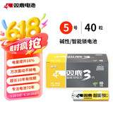 双鹿智能锁电池40粒盒装 碱性5号适用指纹锁电子门锁小米TCL德施曼PHILIPS鹿客VOC凯迪仕LR6/AA