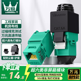 万级超六类非屏蔽网络模块 CAT6A网线插座面板免打模块 RJ45水晶头配线架母座电脑连接头1-37313