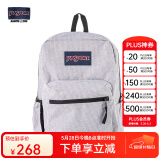 JANSPORT杰斯伯书包轻便双肩包男女26L旅行包简约背包电脑包学生校园 47LX80D浅灰-侧袋+隔层