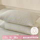 艾薇 老粗布枕套夏季凉席枕头套枕套一对装 北野 48*74cm