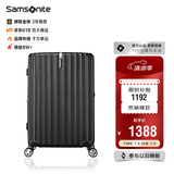 新秀丽（Samsonite）行李箱20英寸拉杆箱时尚竖条纹旅行箱包黑色GU9密码登机箱