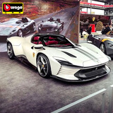 比美高 1:64法拉利sp3跑车模型仿真合金车模摆件玩具汽车男孩新年礼物