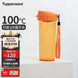 特百惠（Tupperware）茶韵500ML塑料杯 男女学生便携夏季水杯子大容量办公用 橘花橙