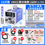 兰博（Redbo） 无气二保焊机一体机不用气电焊机家用小型220v三用315双电压 250三用3米分体枪6米焊线2斤焊丝