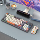 炫银狐K82机械手感游戏键盘鼠标套装94键便捷有线USB发光台式机笔记本家用办公LOL电竞键鼠套装电脑外设 K820-微光-键鼠套装 USB有线 94