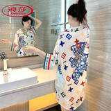 浪莎夏款衬衫性感睡裙薄款夏季衬衣裙子睡袍蕾丝镂空睡衣女家居服 高级感优质睡衣裙182# L _建议110-150斤