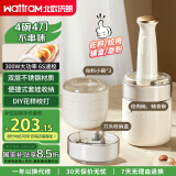 北欧沃朗绞肉机佐料机家用套娃4碗4刀绞馅机碎肉机电动多功能辅食宝妈料理机磨粉机打蒜搅拌机C1