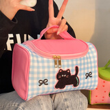 范爷家小猫手提化妆包少女便携大容量护肤品收纳袋可爱卡通旅行洗漱包