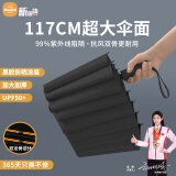 米波迪（Meebordi）防晒遮阳伞大号24骨全自动雨伞双人伞晴雨两用折叠伞便携黑伞定制