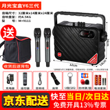 万利达（Malata）y5y6y8月光宝盒广场舞音响户外k歌大功率便携式手提蓝牙音箱家用声卡唱歌跳舞乐器演出震撼重低音 M+9111(Y6三代)双U段话筒送U盘+音响包