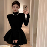 西儿2025早春新款赫本风黑色连衣裙子女装高级感公主蓬蓬裙千金小黑裙 公主蓬蓬裙 M 45-55KG
