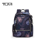 途明（TUMI）Voyageur女士商务旅行双肩包海军蓝液体印花礼物