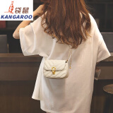 袋鼠（KANGAROO）包包2024新款包包女包链条包斜挎包夏轻奢2024单肩包腋下小包 白色