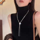 晓色毛衣链女长款项链高级感流星划落多层星星流苏项链轻奢小众简约 D6X506多层流苏星星毛衣链