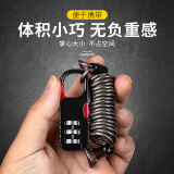 骑兵连（cavalry）自行车行李防盗锁伸缩钢丝密码锁背包锁箱包挂锁头盔锁 黑色