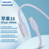 飞利浦苹果15数据线充电线双Type-C快充线头iPhone15/ProMax/plus1623