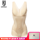 KJ性感蕾丝美背塑身衣连体收腹裤束腰提臀束身内衣女连体大码美体 肤色（三角款） XL【建议120-135斤】