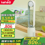 KEHEAL科西无叶风扇家用空气净化循环扇办公室落地遥控智能变频广角送风负离子99.8%强效除醛升级款A4Pro