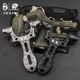 汉道 （HX OUTDOORS）户外工具洛克弹弓CNC工艺铝合金材质快压结构快速换皮筋灰色