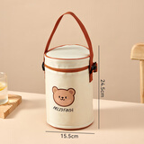 沃德百惠（WORTHBUY）饭盒袋保冷保温手提便当包餐盘袋子野餐露营外带便携上班族带饭袋 圆形保温袋：高款