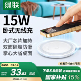 绿联适用苹果无线充电器iPhone16/15/14/13ProMax/12/X/8P华为小米三星安卓手机耳机15W桌面充电板底座