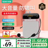 索爱（soaiy）S318小蜜蜂扩音器教师专用U盘TF卡麦克风喇叭防啸叫导游蓝牙音箱户外教学讲课  TYPE-C金